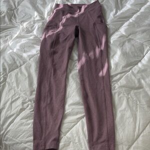 Lululemon suedey tight size 4 purple